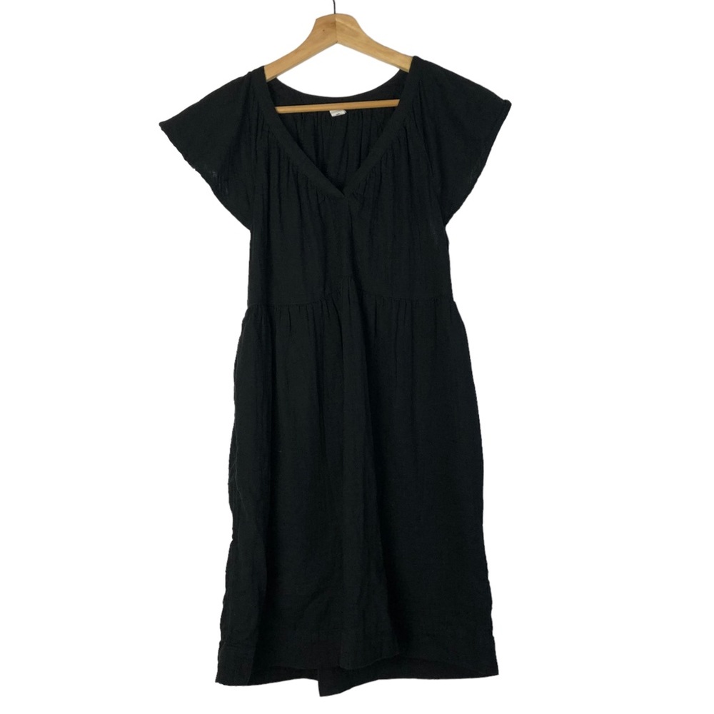 Old Navy Tall Flutter Sleeve Textured Mini Swing Cotton Gauze Mini Dress S